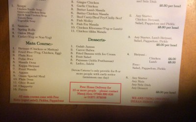 Indian and Chinese cuisine 