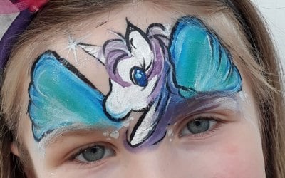 Blue winged unicorn
