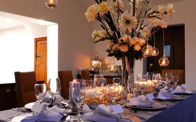 dinner party table setting from Chef in my kitchen