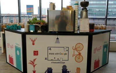 Large branded coffee bar
