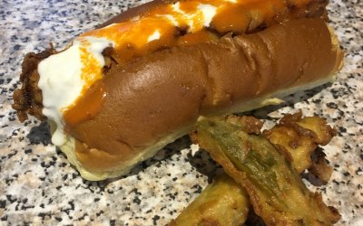 Buffalo Dog with pickle Ricks 