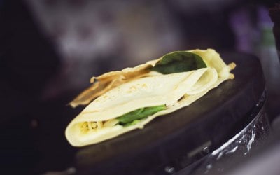 Cheese, garlic mushrooms, spinach