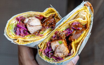 Jerk Chicken Roti Wrap