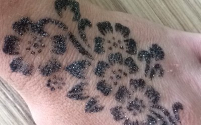 Adult glitter tattoo