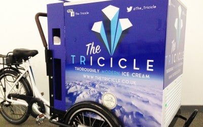 Vintage trike with modern stylish livery
