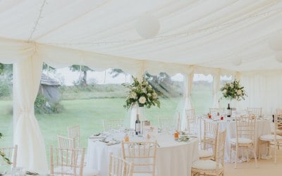 Classic wedding marquee