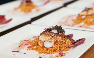 Jollof Quinoa, Salmon with Grains Of Paradise