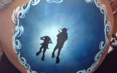 An example of maternity body art