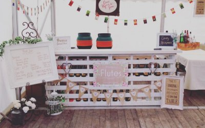Wedding in a marquee with a full bar