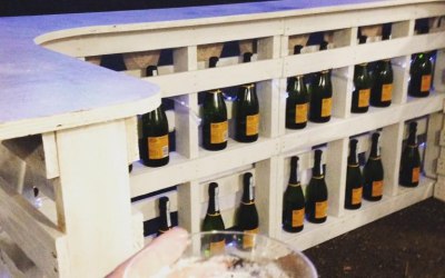 Prosecco bar at a concert