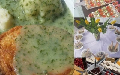 Delicious pie and mash and other courses
