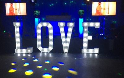 LOVE letters, making a great addition for weddings!