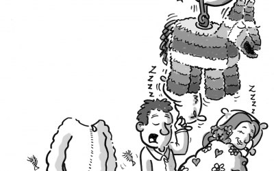 Bespoke theme for a boy's birthday pinata sleepover