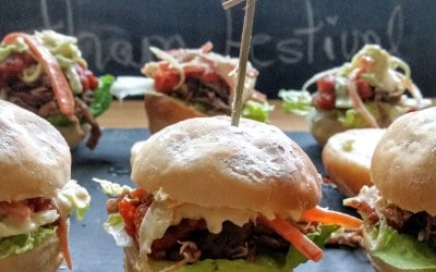 Pulled Goat Jerk Sliders