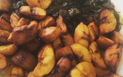 'What a Palaver!!' - Plantain & Spinach (Palaver) stew