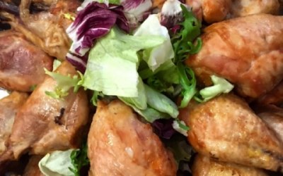 Barbecue chicken drumsticks