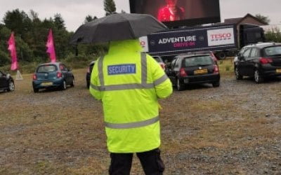 Working in the rain