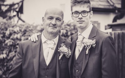 Dave and his best man Michael at the pub for "grooms prep" which consists of a pint and quick high five from all the lads before the ceremony!