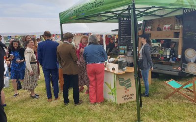 All day coffee for wedding guests in Dorset