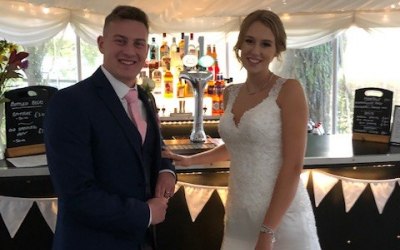 The happy couple after a great day.