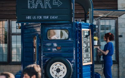 Enjoy drinks served from the horsebox