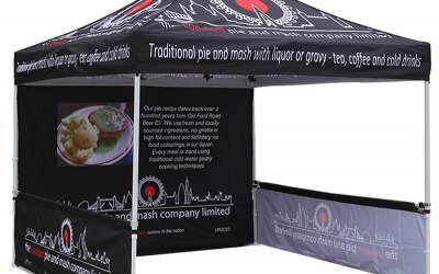 we work from a marquee