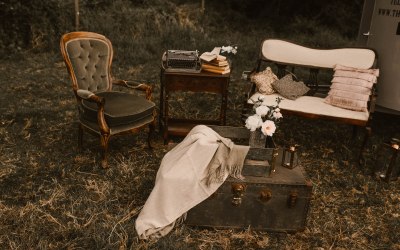 Our mini outdoor cocktail lounge