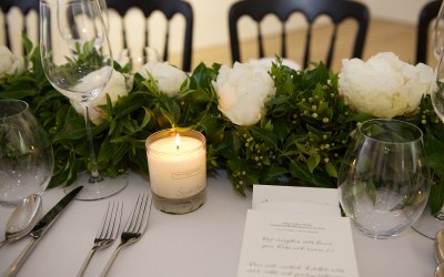 Candles and Flowers created a special atmosphere 