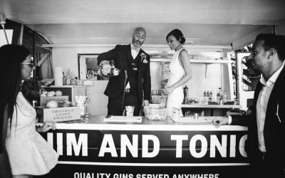Jim And Tonic keeping the newly weds refreshed!