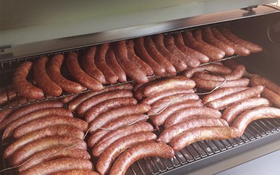 Hand made, home smoked sausages!