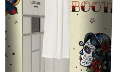 Quirky tattoo designed booth