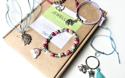 Rainbow Unicorn Jewellery Making Kit - order online at www.purepoppybeads.com