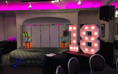 White Painted Numbers with a choice of bulbs