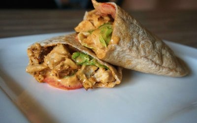 Our signature pitta pocket with a thrilling filling!... Tandoori chicken pieces mixed with salad and sauces