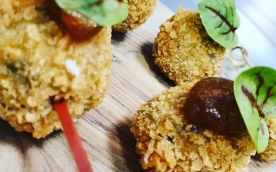 CONFIT PARTRIDGE BON BON | BURNT APPLE PUREE