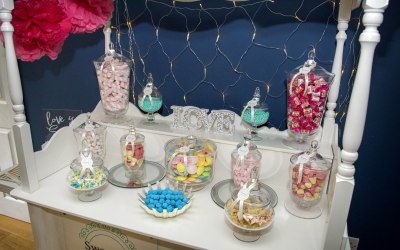 Classic Party Cart with Handmade Glassware
