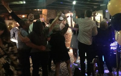 Birthday party in a function room