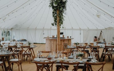 Round Rustic Bar