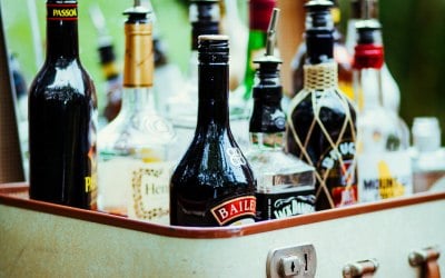 Vintage Drinks Setup