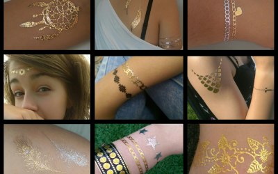 metalic tattoos, by Chase the stars