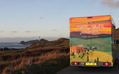 The Pizza Parlour's wrap was designed by a local Cornish artist as an ode to Tuscany, where owners Simon and Rebecca trained as pizza chefs