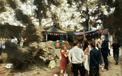 Fritto Stall at a Wedding in the forest 
