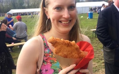 Happy customer holding our Panzerotto
