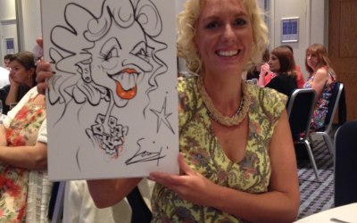 On the spot caricature at a Christmas Party