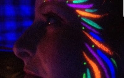 Neon face painting