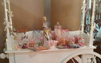 Wedding candy cart
