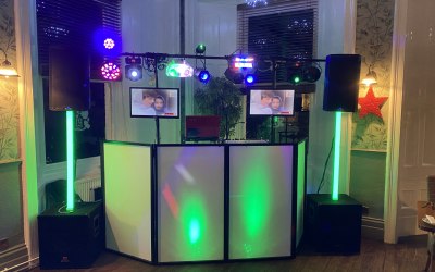 Main set up with screens 