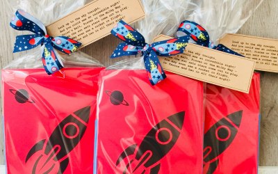 Children's space party bags