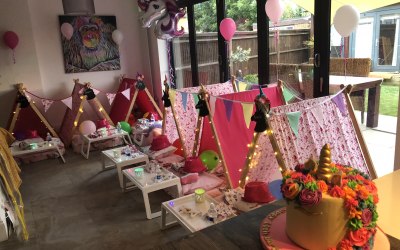 Unicorn sleepover tents 