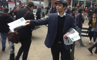 Cockney Geezers raising awareness of a brand new bar in central London